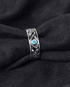 clara Men Oxidised Sterling Silver Ring-picture-18