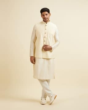 manyavar Men Embroidered Nehru Jacket with Button-Closure-picture-16