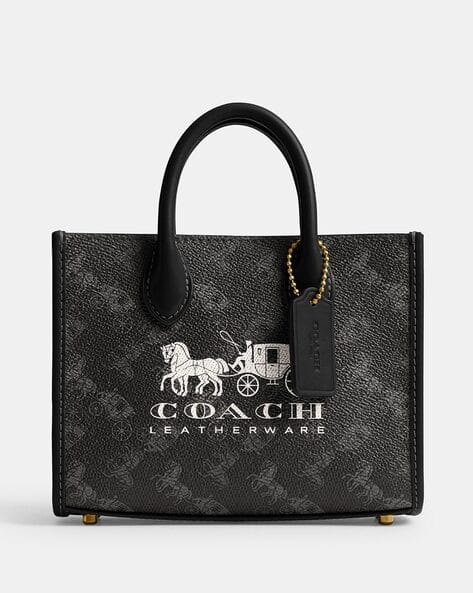 Buy Coach Ace Horse & Carriage 17 Small Tote Bag | Black