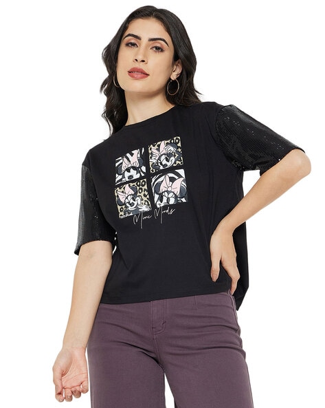 Madame Women Micro Print Top