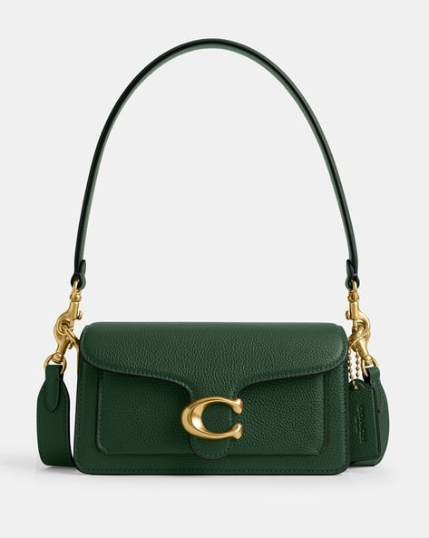 Buy Coach Polished Pebble Leather Tabby Shoulder Bag Green Color