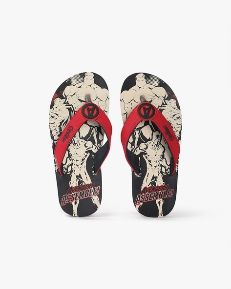 Disney Boys Avenger Print Thong-Strap Flip-Flops