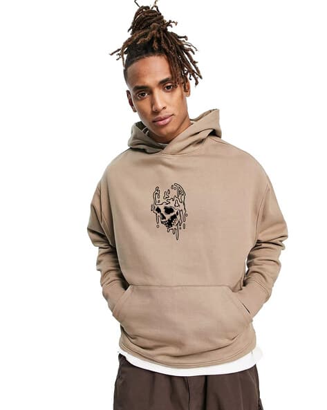 Tan Graphic Hoodies Men Buy Beige Sweatshirt Hoodies For Men By