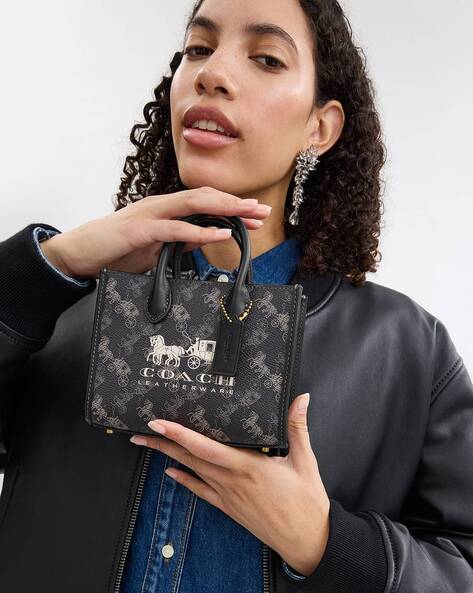 Buy Coach Ace Horse & Carriage 17 Small Tote Bag | Black