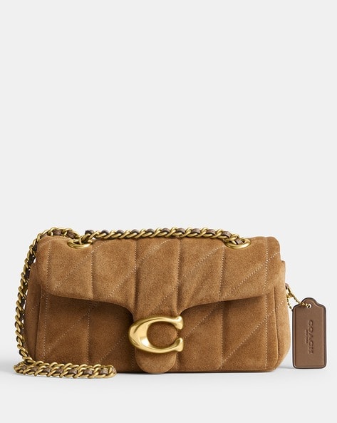 Buy Coach Quilted Suede Tabby Shoulder Bag with Chain Brown