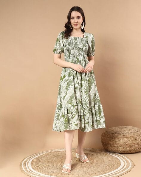 Floral Fit and Flare Dress