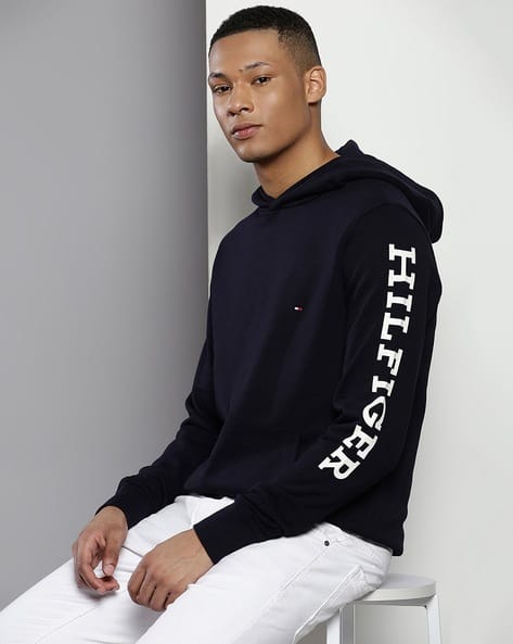 Men WCC Monotype Brand Print Regular Fit Hoodie