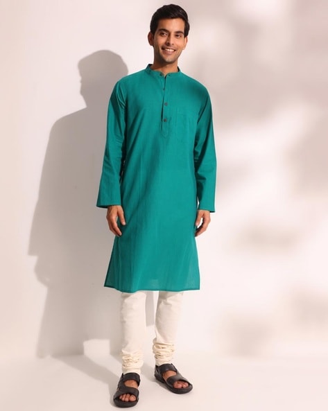 Fabindia Men Relaxed Fit Long Kurta