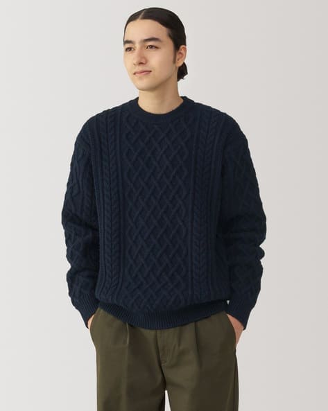 Buy Navy Blue Sweaters Cardigans for Men by MUJI Online