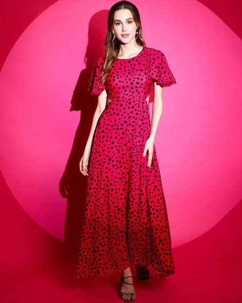 strapless open back dress Brunch Plans Cherry Halter Skater Dress main image 0