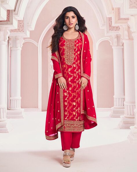 Women Self Design Kurta Set Price in India