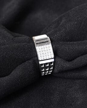clara Men Sterling Silver Swiss Zirconia Leon Ring-picture-38
