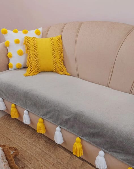 Buy Light Grey Furnishing Fabrics for Home Kitchen by Throw