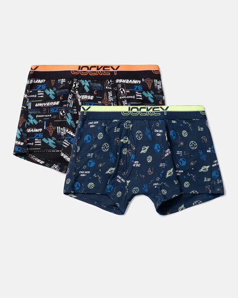 Buy Navy Black Boxers for Boys by Jockey Online Ajio