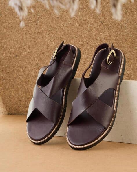 Men Sandals with Leather Upper
