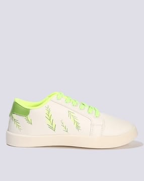 hi-attitude Women Leaf Print Lace-Up Shoes-picture-38