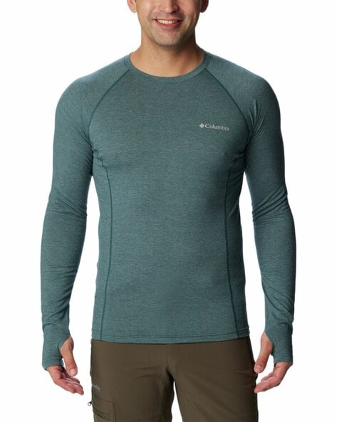 Men Round Neck Thermal Vest with Thumb Holes