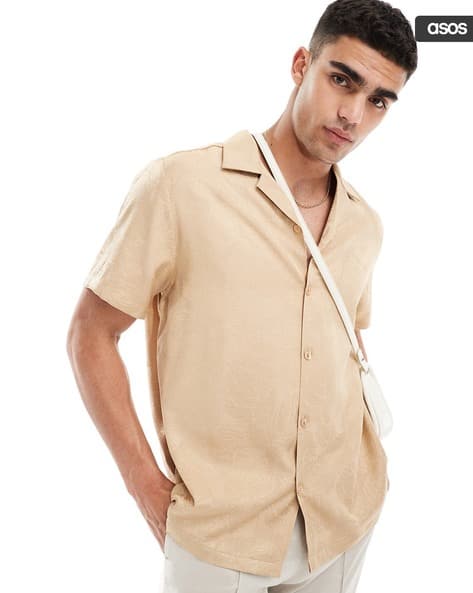 Buy Neutral Beige Shirts for Men by ASOS DESIGN Online | Ajio.com 