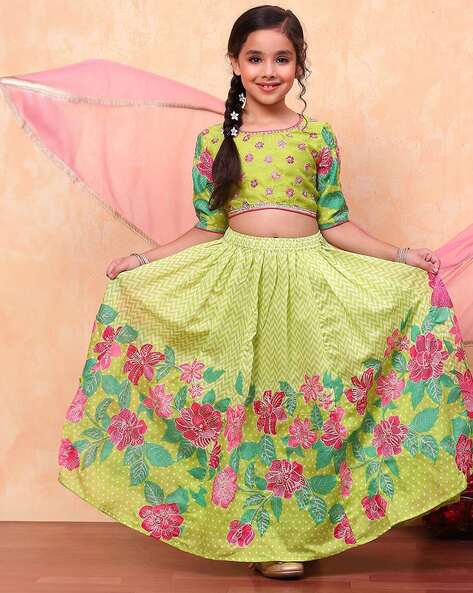 Buy Green 2 Piece Ethnic Wear for Girls by Biba Online Ajio