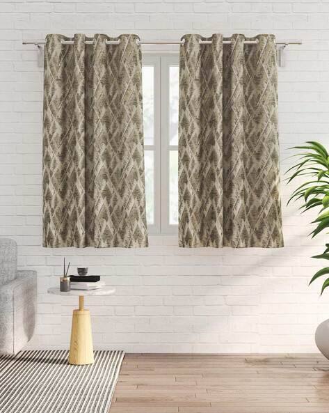 Home Centre Morris Azure Jacquard Room Darkening Window Curtains