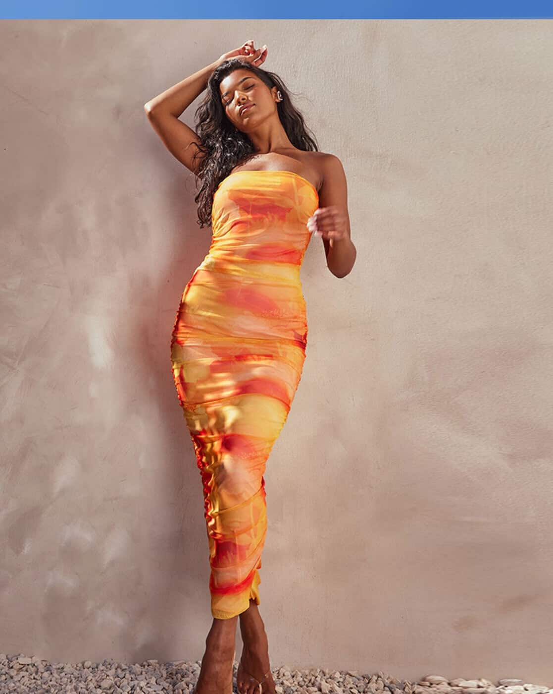 open lace back dress Girls Maxi Dress Orange Tie Dye Ombre  Tiber Taber Kids