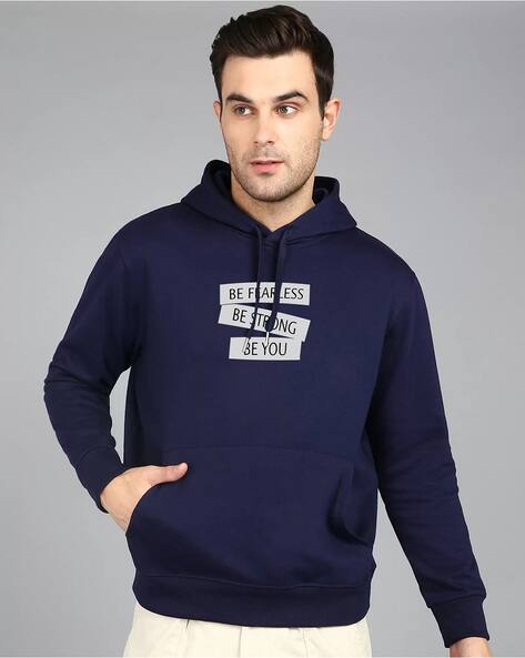 Buy Navy blue Sweatshirt Hoodies for Men by PICPOK Online