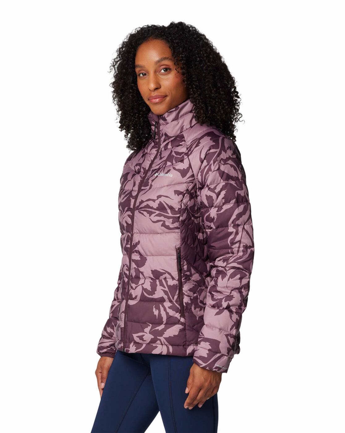 Buy Columbia Women Printed Zip-Front Hooded Puffer Jacket | Purple