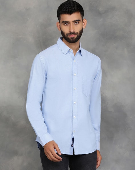 Greenfibre Solid Slim Fit Shirt