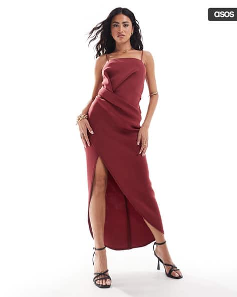 Buy Red Dresses for Women by ASOS DESIGN Online | Ajio.com