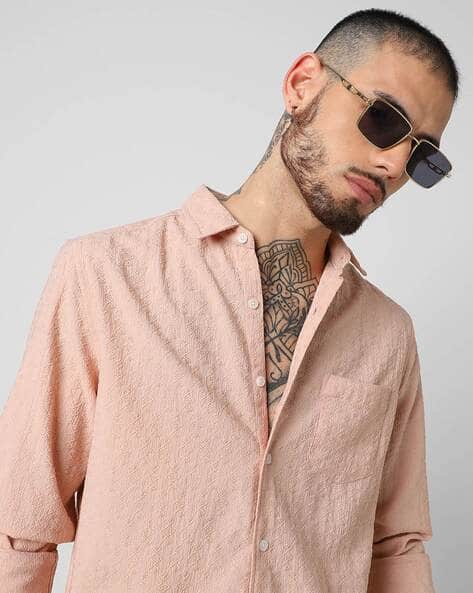 Buy Peach Shirts for Men by Vastrado Online | Ajio.com