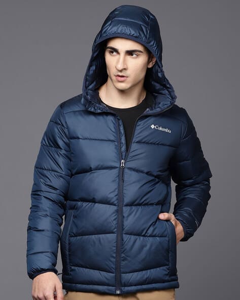 Buy Columbia Men Regular Fit Puffer Jacket Navy Blue Color Men