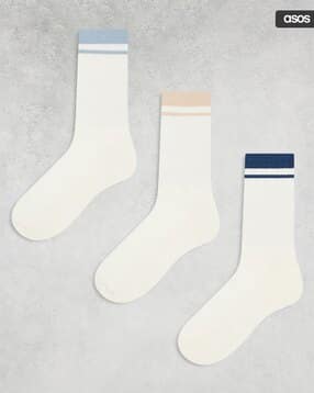 asos design Men Pack of 3 Striped Ankle-Length Socks-picture-39