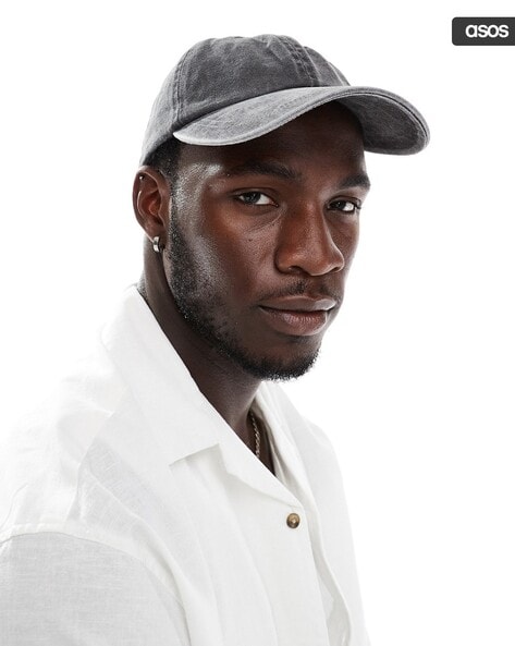 Asos black baseball cap online