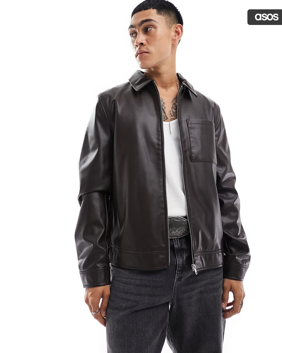 Men Regular Fit Harrington Biker Jacket