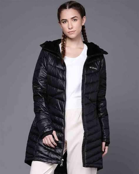 Women Quilted Regular Fit Jacket with Zip-Closure