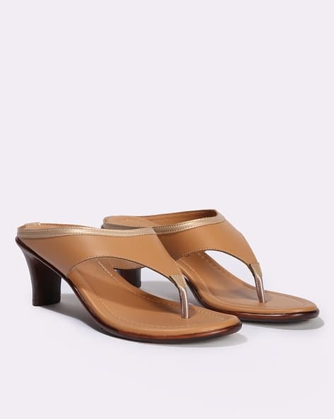 Women Thong-Strap Kitten Heeled Sandals