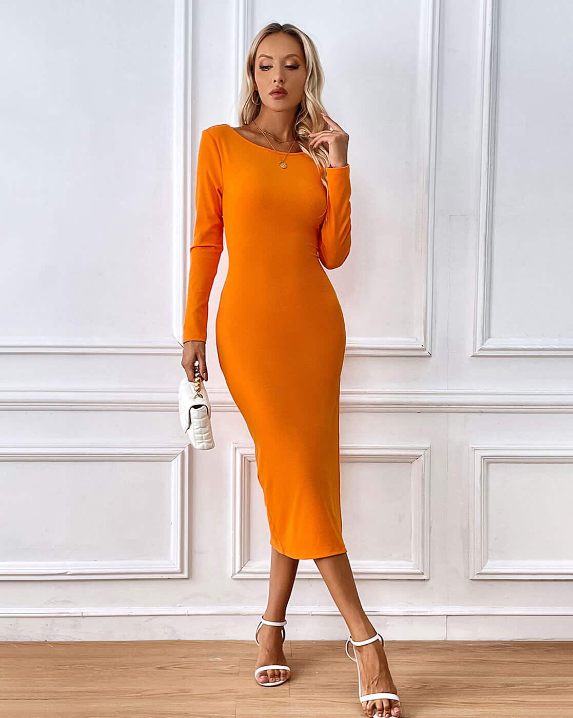 【新品】Orangery Mini Dress NOTHING NEW MINI DRESS WITH HOODIE ORANGE – AKIRA