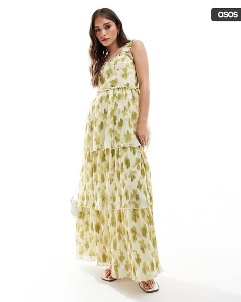 green emerald velvet dress Rent Asos Edition Sequin Wrap Midi Dress In Floral Print