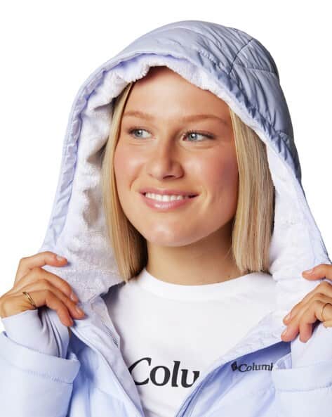 Buy Columbia Women Zip-Front Hooded Puffer Jacket | Purple Color