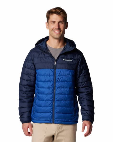 Men Quilted Puffer Jacket with Zip Closure