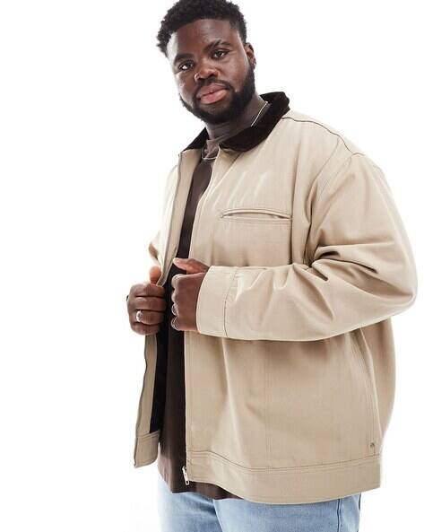 Buy Washed Stone Beige Jackets & Coats for Men by ASOS DESIGN