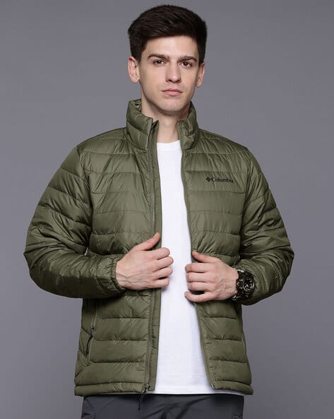Crimsoune Club Men Olive Bomber Jacket Puffer Jacket Outfit Olive