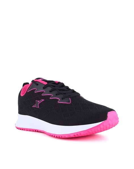 Women Knitted Lace-Up Running Shoes