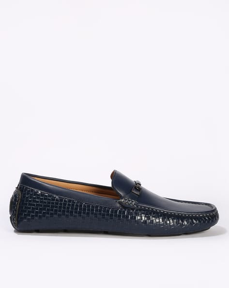 CRISTOFANO Men Croc-Embossed Penny Loafers