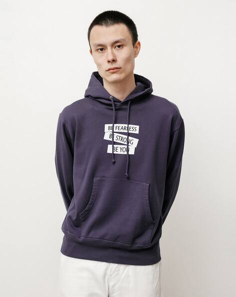 Graphic Print Hoodie with Insert Pockets