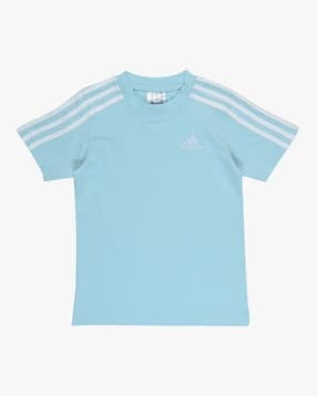 adidas kids Boys Regular Fit Crew-Neck Cotton T-Shirt with Logo Print-picture-30