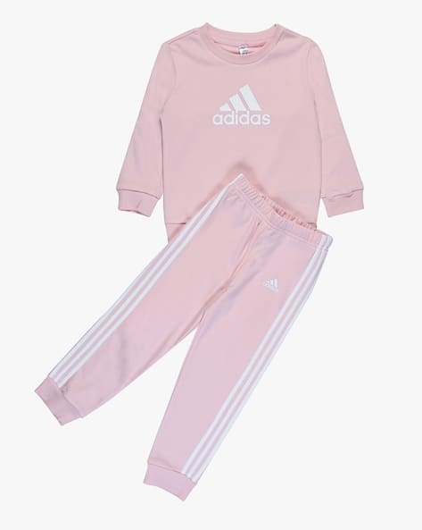 Pink Tracksuit Adidas Joggers Women Set Boys Brand Print