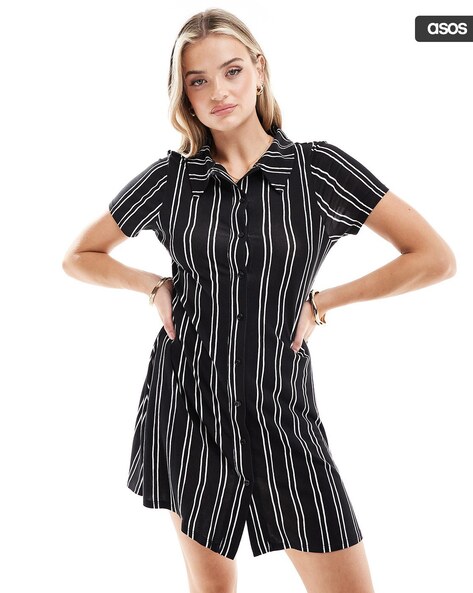 Asos black shirt dress online