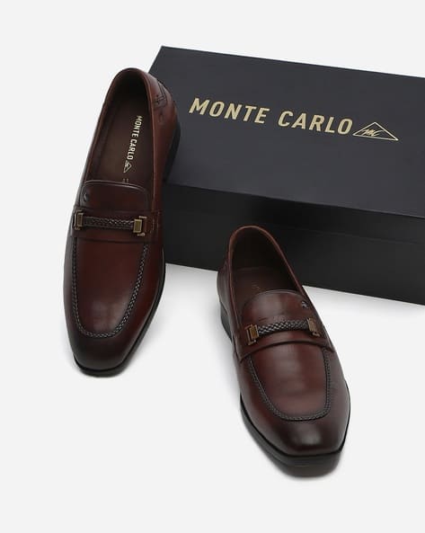 Buy Wine Formal Shoes for Men by MONTE CARLO Online
