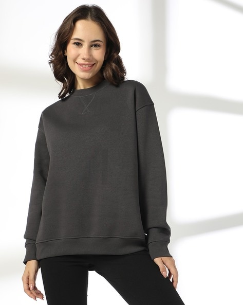 Dark grey sweatshirt womens best sale